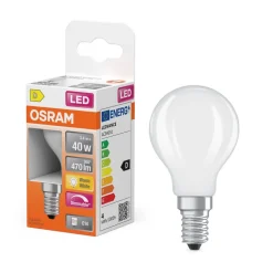 OSRAM Dæmpbar Led-Pære > LED-pære Tropfen, E14, 3,4 W, mat 2.700 K dæmpbar