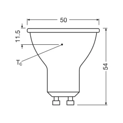 Led Pærer ^ OSRAM LED-reflektorpære GU10 6,9W 36° 865 klar