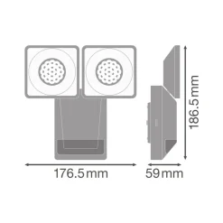 OSRAM Væglampe Med Sensor|Udendørs Spot > LED-sensor-udendørs vægspot ENDURA PRO, hvid, IP55