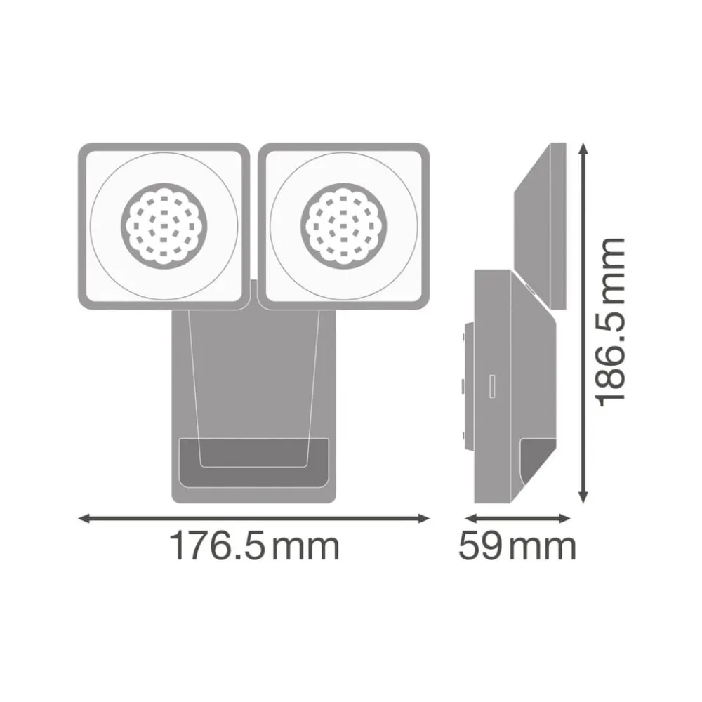OSRAM Væglampe Med Sensor|Udendørs Spot > LED-sensor-udendørs vægspot ENDURA PRO, hvid, IP55