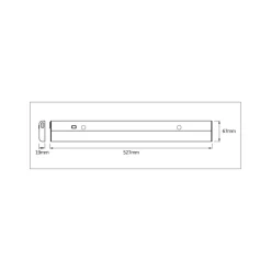 OSRAM Underskabsbelysning > LED-sensor-underskabslampe LINEAR FLAT, 3.000 K sølv