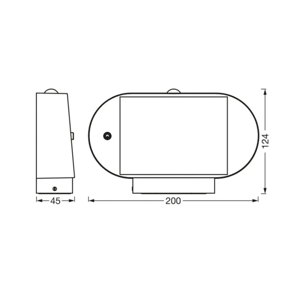 OSRAM Solcelle Lampe Med Sensor|Væglampe Med Sensor > LED-sensor-væglampe ENDURA STYLE SOLAR OVAL 20 cm 830