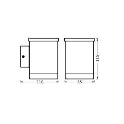 OSRAM Solcellelamper > LED-solcelle-udendørs væglampe ENDURA STYLE QUADRO, grafit