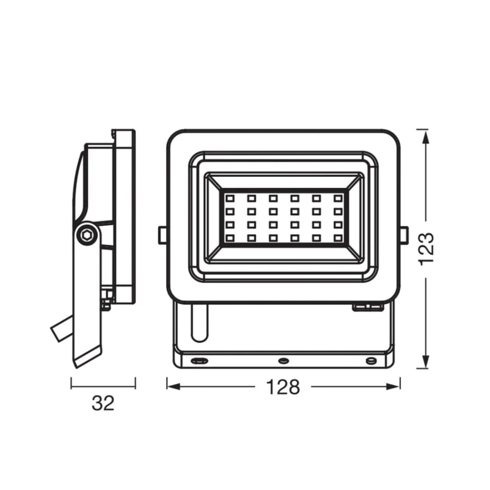 OSRAM Udendørs Spot > LED-spotlight Floodlight EA, 5 W, IP65, sort, aluminium