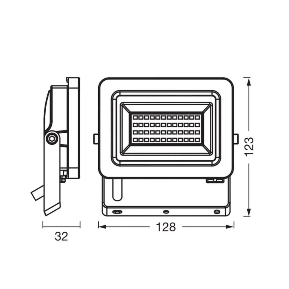 OSRAM Udendørs Spot > LED-spotlight Floodlight EA, 10 W, IP65, sort, aluminium
