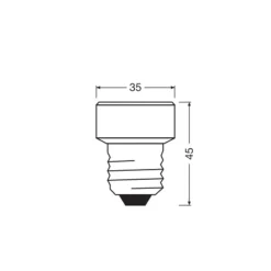 Led Pærer ^ OSRAM LED Star Flat E27 3,5W 4.000K dæmpbar udskiftelig ring