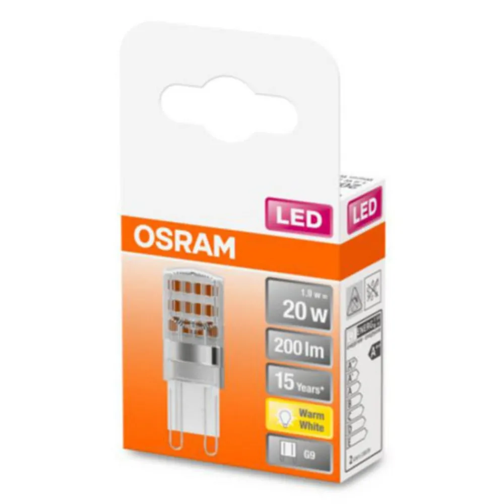 Led Pærer ^ OSRAM LED-stiftsokkelpære G9 1,9 W 2.700 K klar