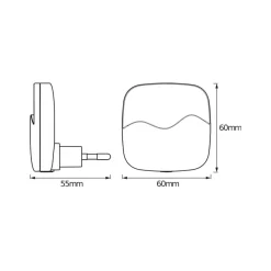 OSRAM Natlys > LED-stikkontakt-natlampe LUNETTA EDGE, hvid, sensor
