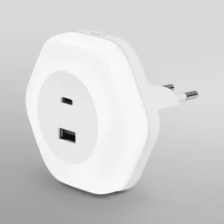 OSRAM Natlys > LED-stikkontakt-natlampe LUNETTA HEXAGON, sensor, USB