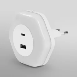 OSRAM Natlys > LED-stikkontakt-natlampe LUNETTA HEXAGON, sensor, USB