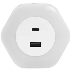 OSRAM Natlys > LED-stikkontakt-natlampe LUNETTA HEXAGON, sensor, USB
