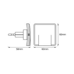 OSRAM Natlys > LED-stikkontaktnattelys LUNETTA SLIM, hvid, indirekte