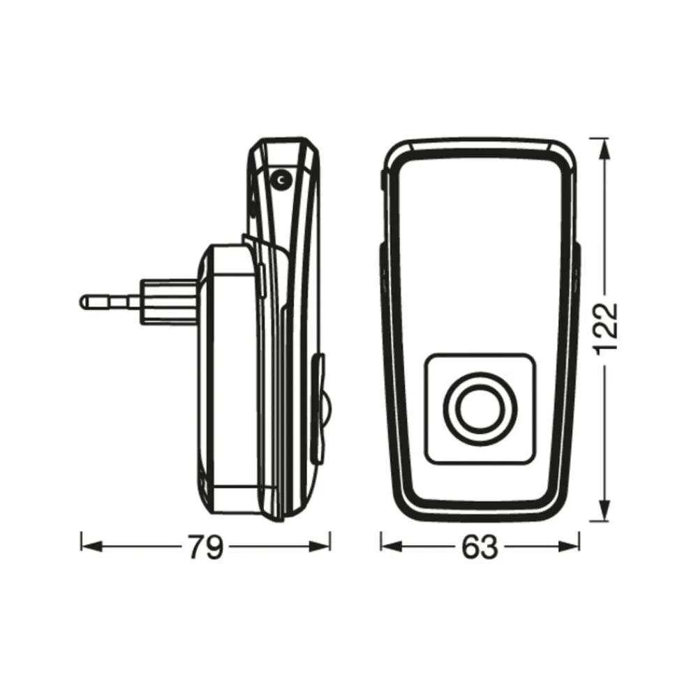 OSRAM Natlys > LED-stikkontaktnattelys LUNETTA TORCH hvid Akku mobil