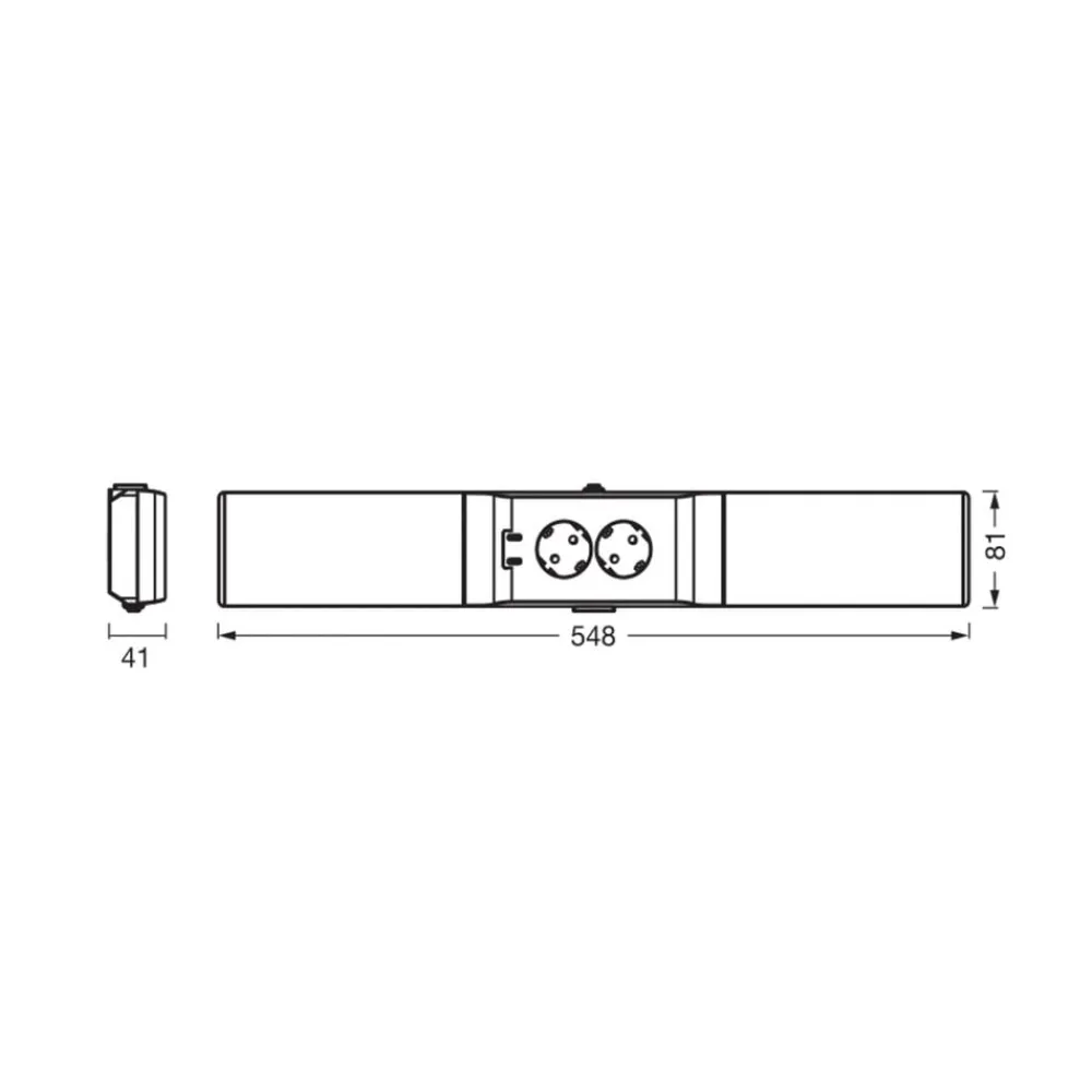 OSRAM Underskabsbelysning > LED-underskabsbelysning Socket sort 3.000K dæmpbar stikkontakter