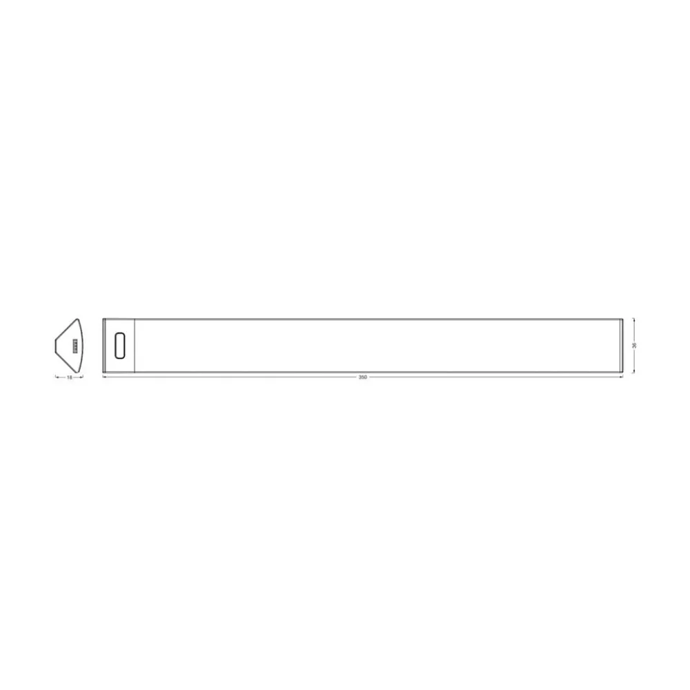 OSRAM Underskabsbelysning > LED-underskabsbelysning Linear Angle, hvid, sensor, 35 cm