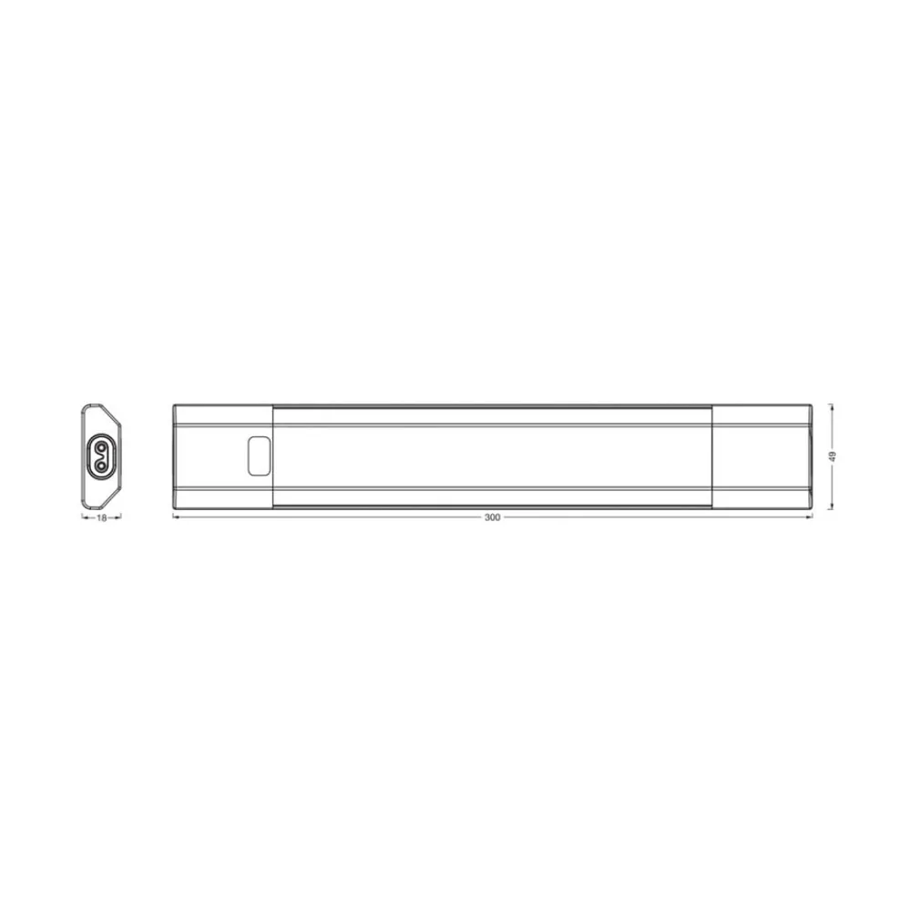 OSRAM Underskabsbelysning > LED-underskabsbelysning Linear Edge Sensor RGBW 30 cm sort