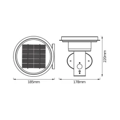 Solcelle Lampe Med Sensor|Solcellelamper ^ OSRAM LED-væglampe ENDURA STYLE SOLAR DOUBLE CIRCLE sort