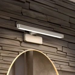 Væg- Og Spejllamper|Væglamper ^ OSRAM LED-væglampe ORBIS DISC BAR, krom, 40 cm, IP44, CCT