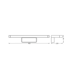 Væg- Og Spejllamper|Væglamper ^ OSRAM LED-væglampe ORBIS DISC BAR, krom, 40 cm, IP44, CCT
