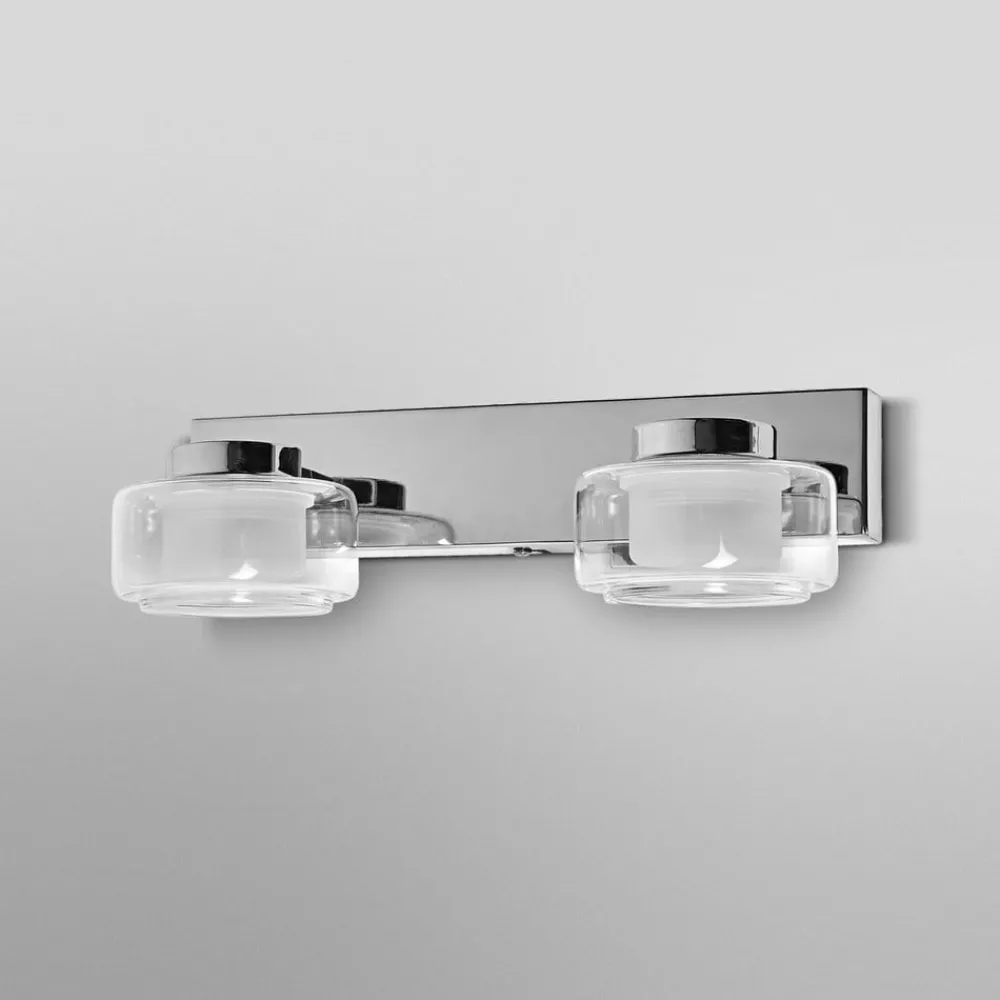 Væg- Og Spejllamper ^ OSRAM LED-væglampe ORBIS FLAME, krom, 2 lyskilder, CCT, IP44