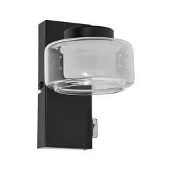 Væg- Og Spejllamper ^ OSRAM LED-væglampe ORBIS FLAME, sort, metal, IP44 CCT