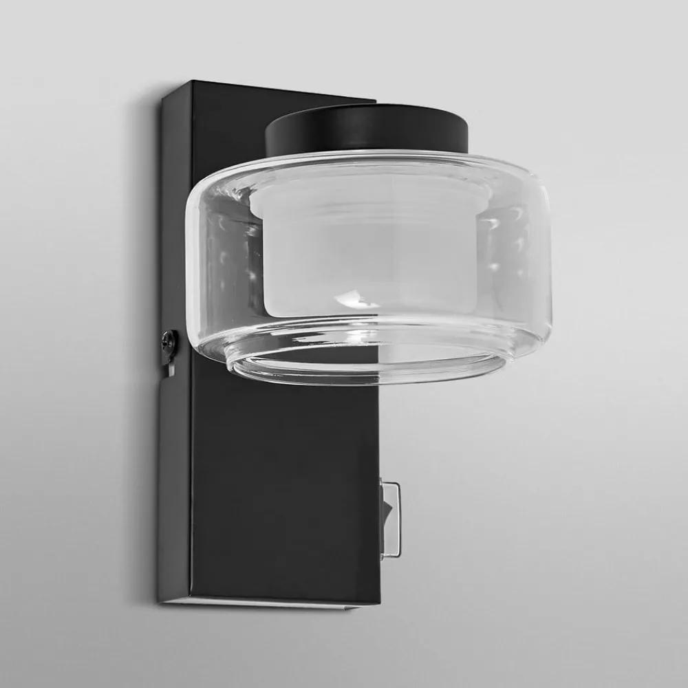 Væg- Og Spejllamper ^ OSRAM LED-væglampe ORBIS FLAME, sort, metal, IP44 CCT