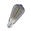 Dæmpbar Led-Pære|Filament Pære ^ OSRAM LED Vintage 1906 Edison, grå, E27, 11 W, 818, dæmpbar