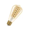 Filament Pære|Led Pærer ^ OSRAM LED Vintage 1906 Edison, guld, E27, 8,8 W, 824, dim.