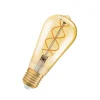 OSRAM Dæmpbar Led-Pære|Filament Pære > LED Vintage 1906 Edison, guld, E27, 4 W, 2.000 K, dim.
