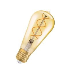 OSRAM Dæmpbar Led-Pære|Filament Pære > LED Vintage 1906 Edison, guld, E27, 4 W, 2.000 K, dim.