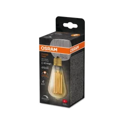 OSRAM Filament Pære > LED Vintage 1906 Edison, guld, E27, 5,8 W, 822, dim.