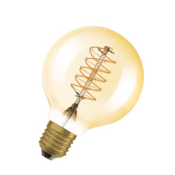 OSRAM Dæmpbar Led-Pære|Filament Pære > LED Vintage 1906, G80, E27, 7 W, guld, 2.200 K, dim.