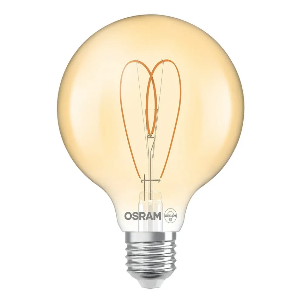 OSRAM Filament Pære > LED Vintage G95 E27 8W 922 Heart Filament guld dæmpbar