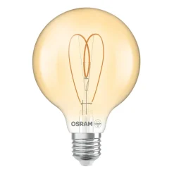 OSRAM Filament Pære > LED Vintage G95 E27 4,9W 922 Heart Filament guld dæmpbar