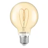 OSRAM Led Pærer > LED Vintage G80 E27 4,9W 922 Heart Filament guld dæmpbar