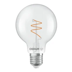 Led Pærer ^ OSRAM LED Vintage G80 E27 4,6W 927 Spiral Filament clear dæmpbar