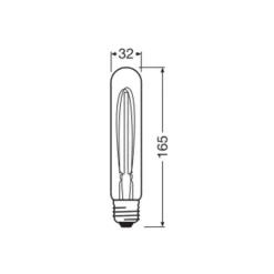 OSRAM Dæmpbar Led-Pære|Filament Pære > LED Vintage 1906, rør, guld, E27, 4,8 W, 822, dim.