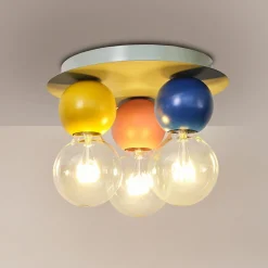 Loftlamper ^ OSRAM loftlampe Decor Bubble, 3 lyskilder, stål, farvet, E27
