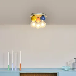 Loftlamper ^ OSRAM loftlampe Decor Bubble, 3 lyskilder, stål, farvet, E27