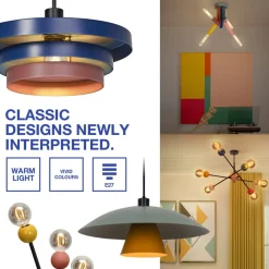 OSRAM Loftlamper > loftlampe Decor Straw, 5 lyskilder, stål, farvet, E27