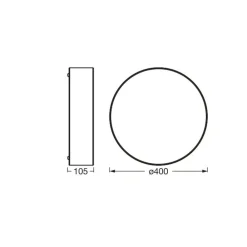 OSRAM Loftlamper > loftlampe ORBIS PARIS, sort, Ø 40 cm tekstil E27