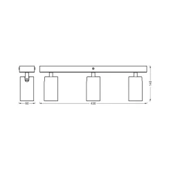 OSRAM Spotlights > loftspot OCTAGON, hvid, 3 lyskilder, GU10-LED 927 dæmpbar