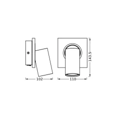 OSRAM Spotlights > loftspotter MERCURY, hvid, 1 spot, GU10-LED 927 dæmpbar