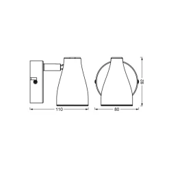 OSRAM Spotlights > loftspotter PEAR, hvid, 1 lyskilde, GU10-LED 2.700 K