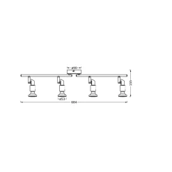 OSRAM Spotlights > loftspotter, sort 4 lyskilder Metal GU10-LED 927 dæmpbar
