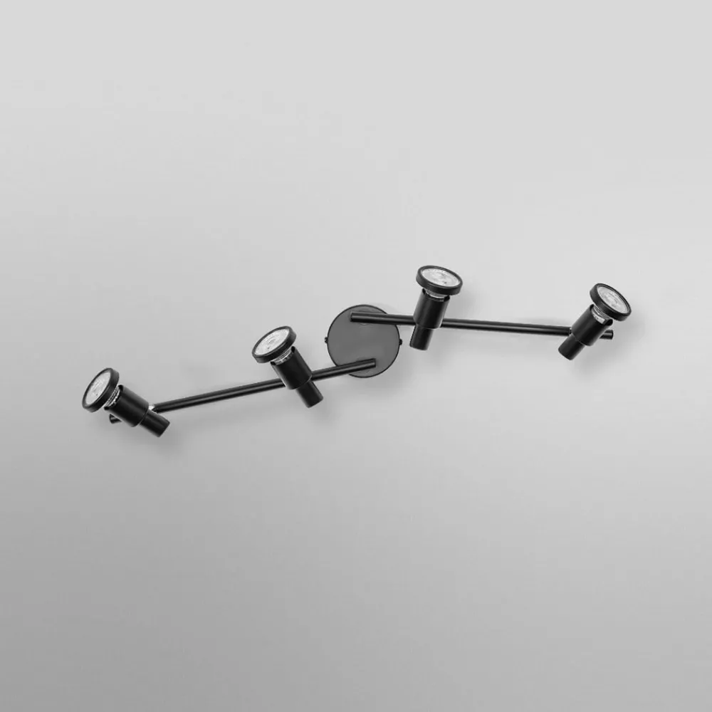OSRAM Spotlights > loftspotter, sort 4 lyskilder Metal GU10-LED 927 dæmpbar