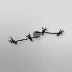 OSRAM Spotlights > loftspotter, sort 4 lyskilder Metal GU10-LED 927 dæmpbar
