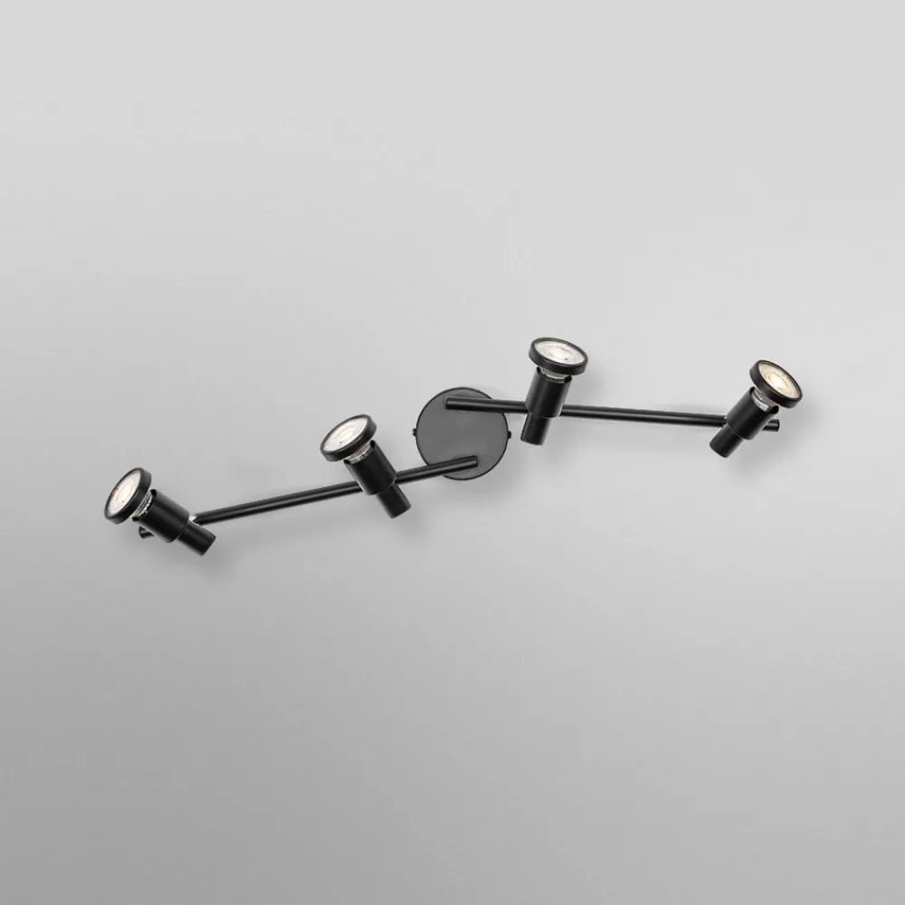 OSRAM Spotlights > loftspotter, sort 4 lyskilder Metal GU10-LED 927 dæmpbar