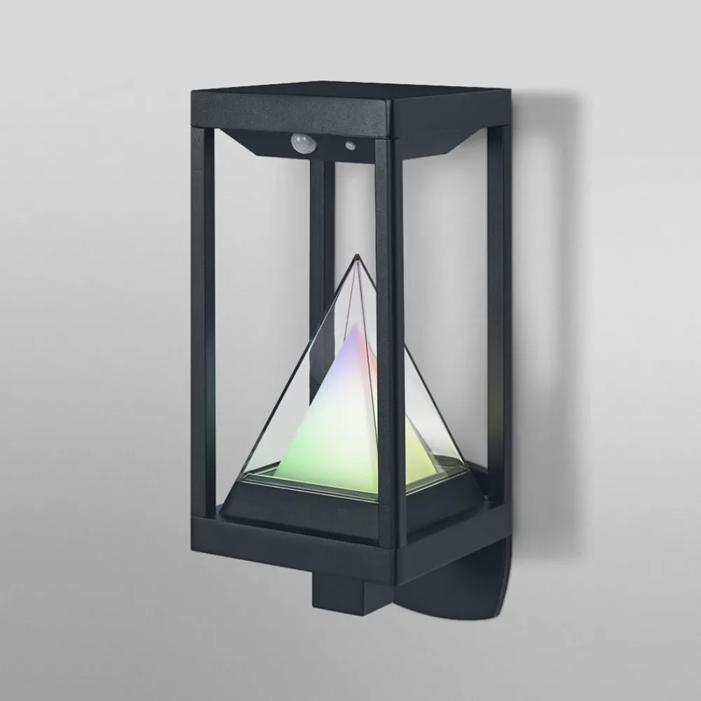 OSRAM SMART+ Solcelle Lampe Med Sensor|Væglampe Med Sensor > LED-solcellelampe til udendørs væglampe ALPS, sort Sensor