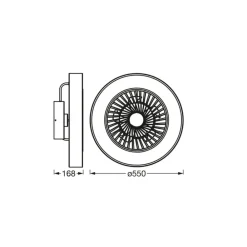 OSRAM SMART+ Loftventilatorer > WiFi LED-loftventilator CYLINDER, grå, støjsvag